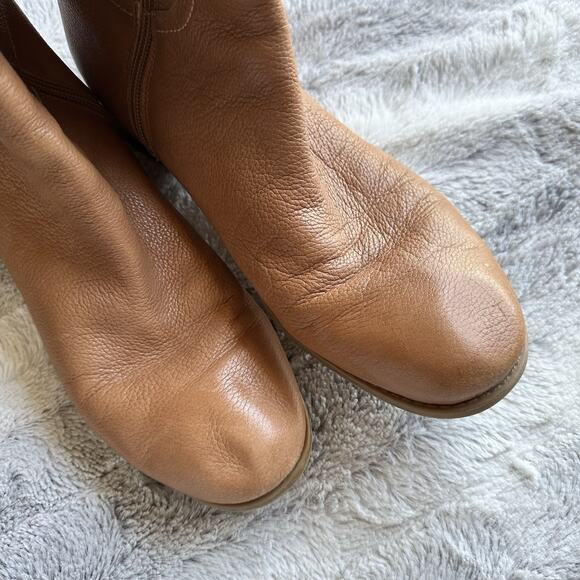 Nine West Logano Soft Leather Riding Boots Tan Camel Size 10 Quality Stylish - Picture 9 of 9